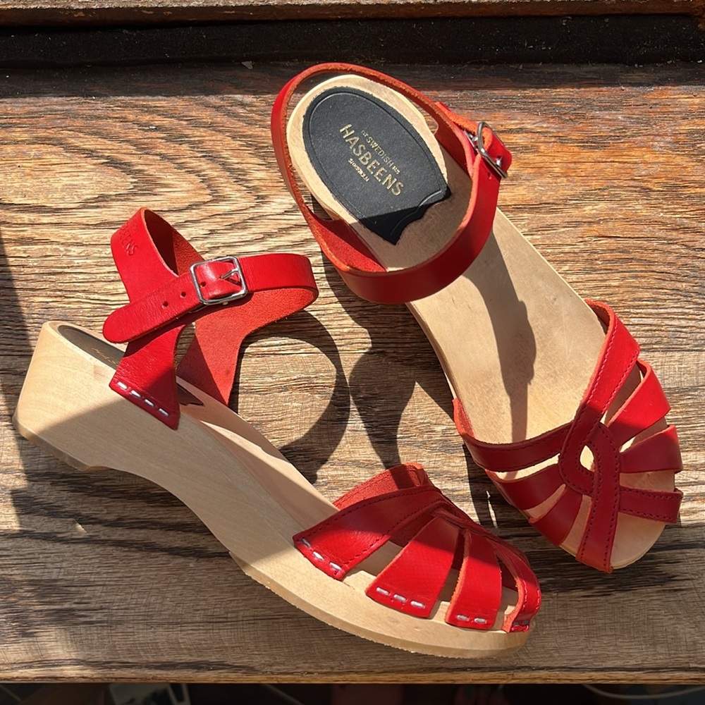Swedish Hasbeens Sandals - Red